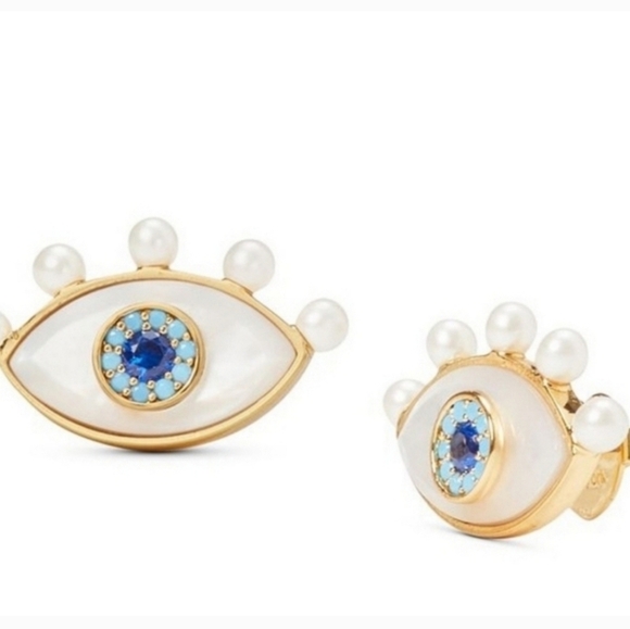 🔹️Kate Spade 🔹️Evil Eye All-Seeing Ring Earring Necklace Bundle 3 Pieces $304) - Picture 8 of 9